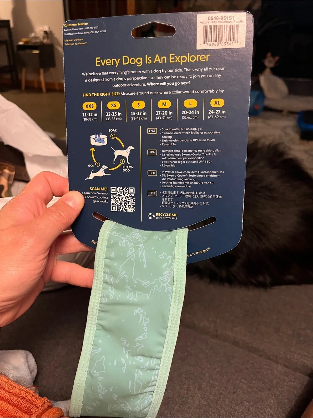 Ruffwear Dog’s Swamp Cooler Cooling Neck Gaiter